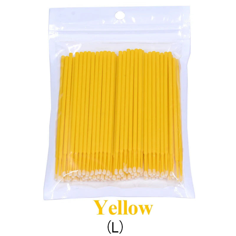 100PCS Eyelash Cleaning Swabs – Lash Extension & Glue Remover Tools