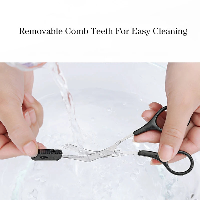 Eyebrow Scissors & Trimmer Kit – Razor & Comb Tool