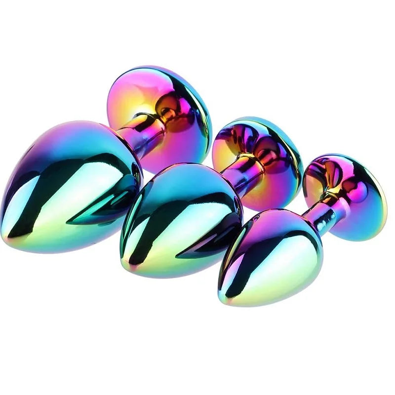 Crystal Metal Anal Beads Plug Set