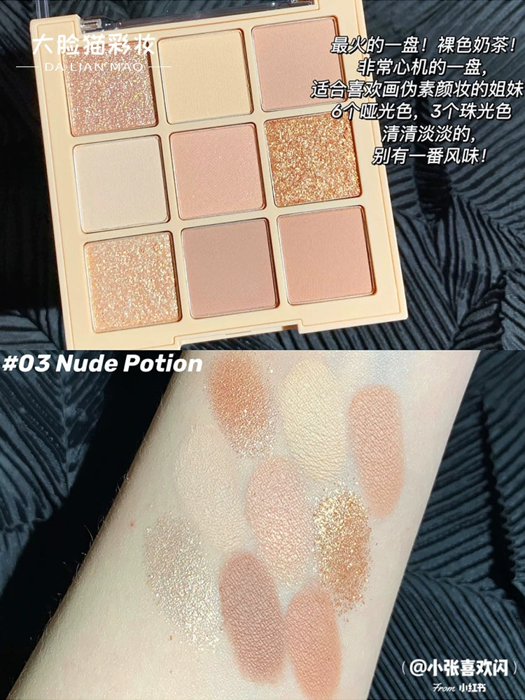 Chocolate Blush & Eyeshadow Palette – 9 Colors