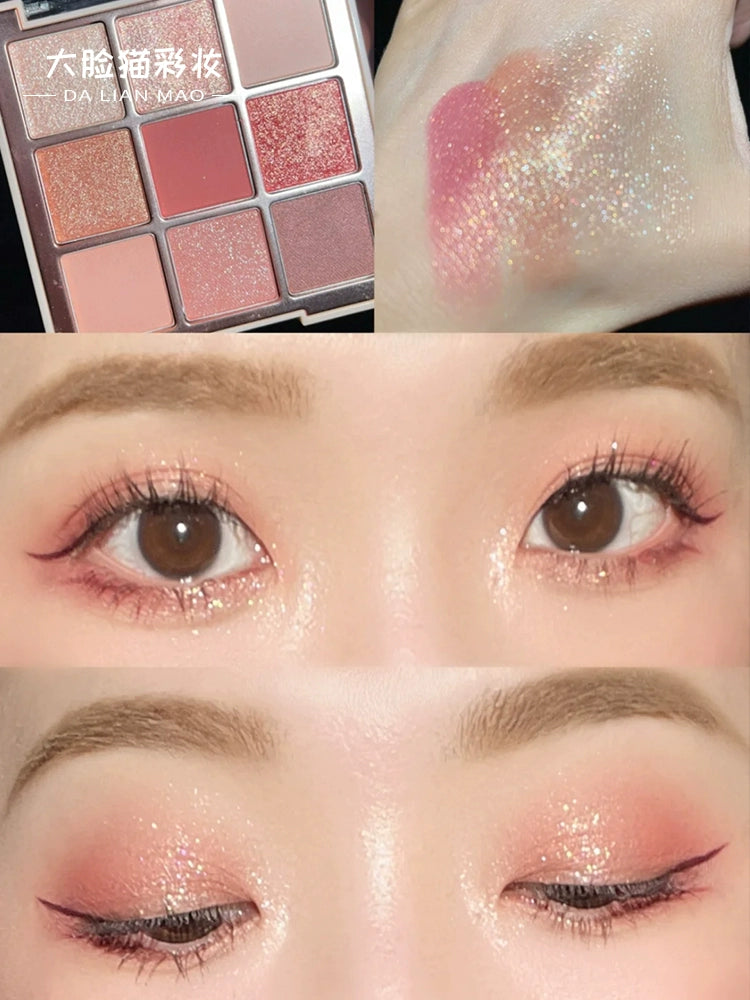 Chocolate Blush & Eyeshadow Palette – 9 Colors