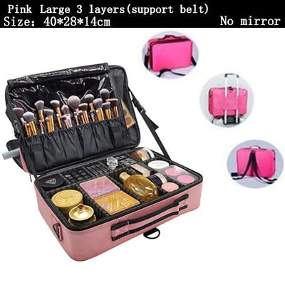 Large Cosmetic Makeup Bag – Travel Storage Case