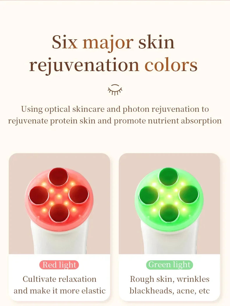 Facial Beauty Device EMS Microcurrent Introduction Facial Massager for Lifting and Firming Photon Skin Rejuvenation Anti-Wrinkle
