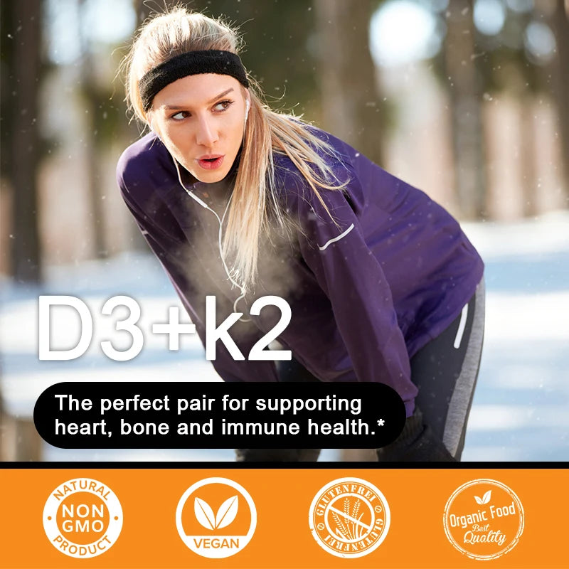 Vitamin D3 + K2 Capsules – Bone, Heart & Immune Support