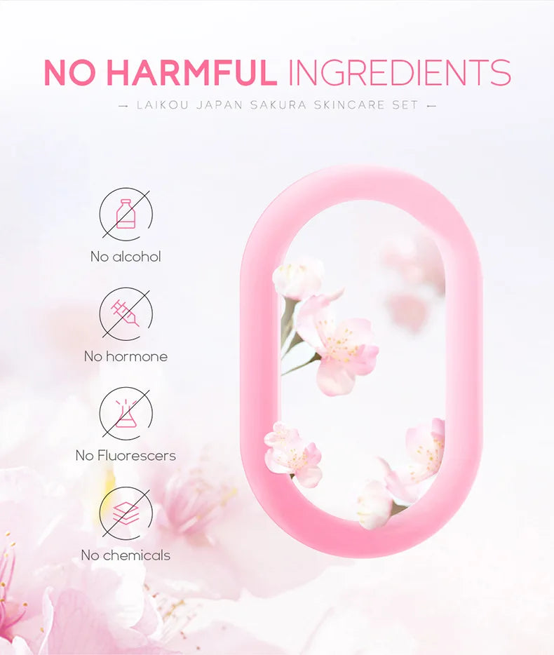 Sakura Skincare Set – Cleanser, Serum, Cream & Eye Care