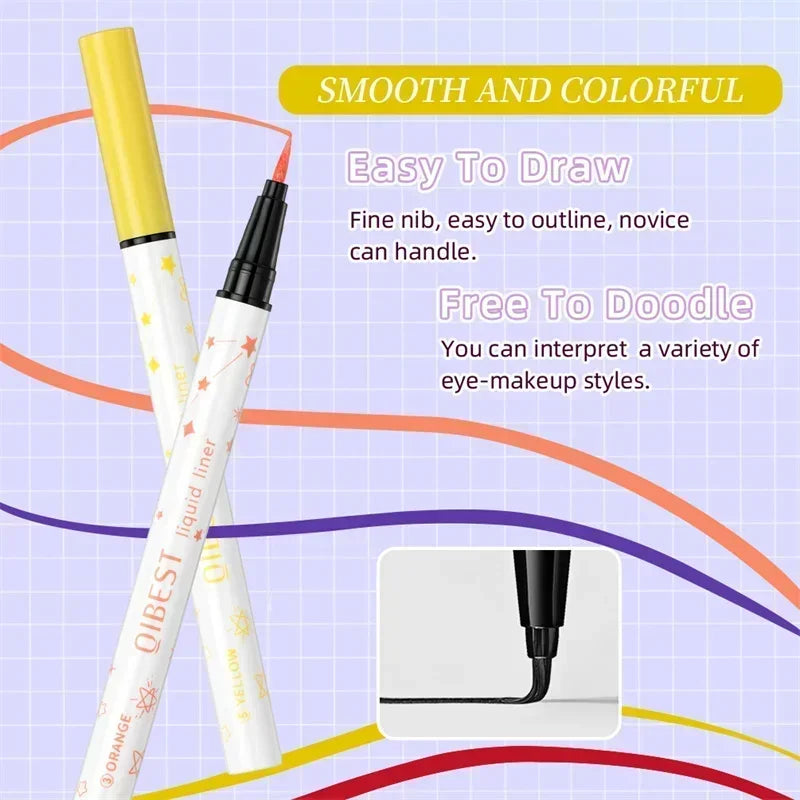 Quick Dry Eyeliner Pen – Waterproof Colorful Makeup