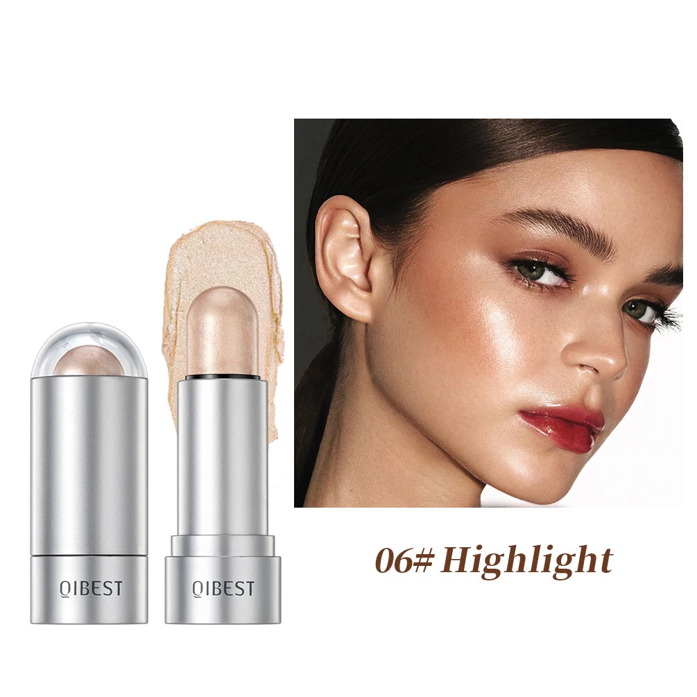 QIBEST Highlight & Contour Stick – Waterproof Cream Blusher