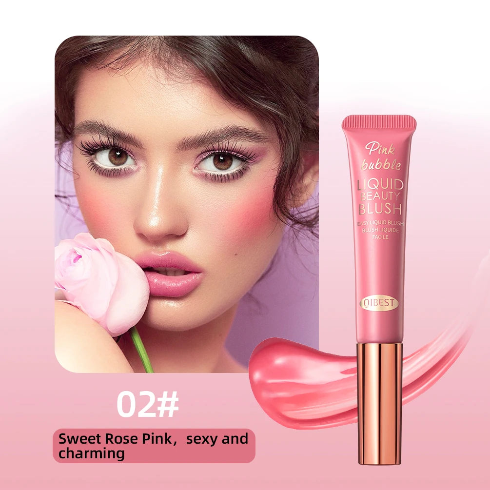 QIBEST Liquid Blusher – Cushion Applicator Cream Cheek Tint