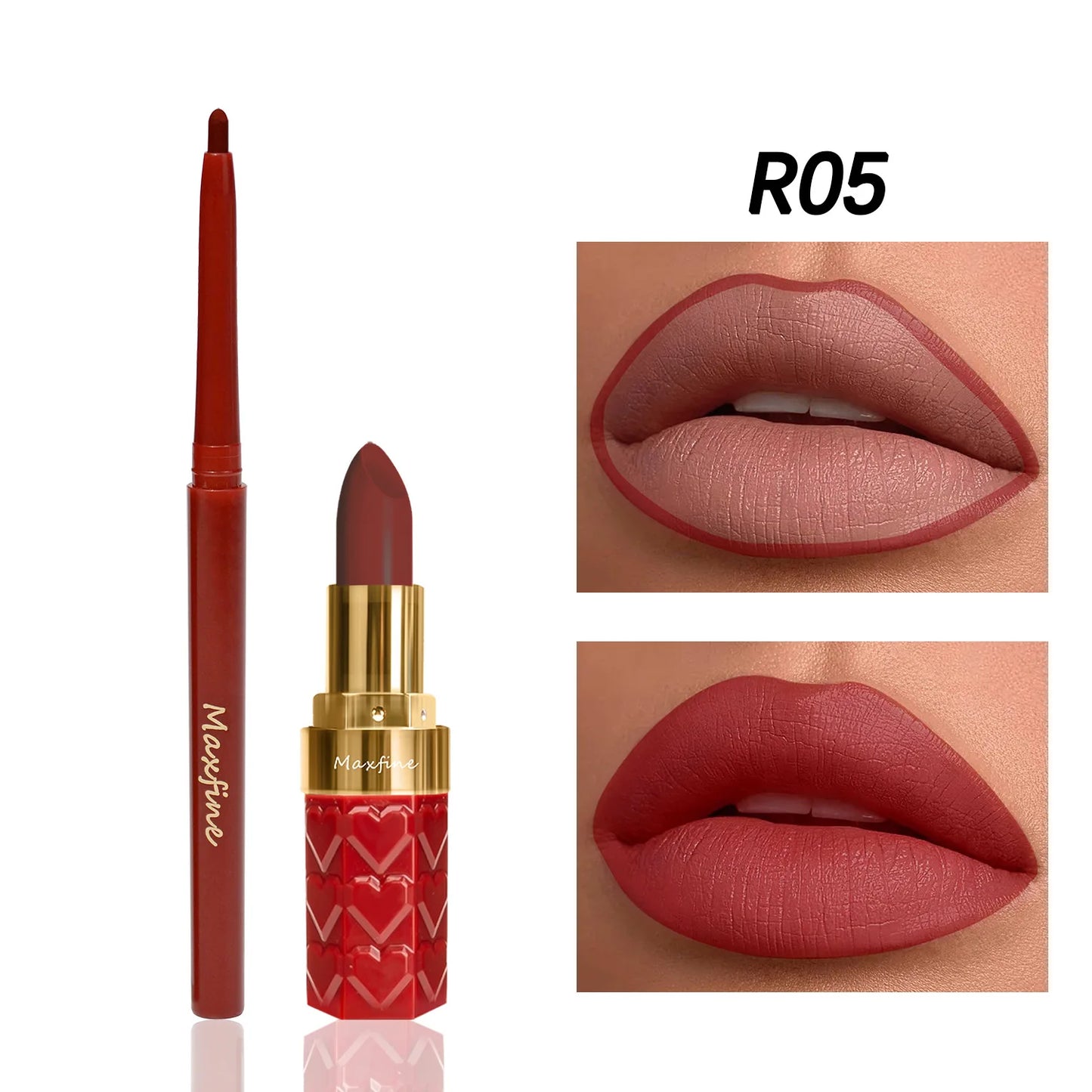 Velvet Matte Lip Liner Set – Waterproof Lipstick