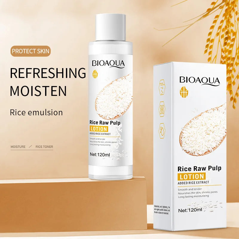 BIOAQUA Rice Skincare Set (6PCS) – Cleanser, Cream, Serum & Toner
