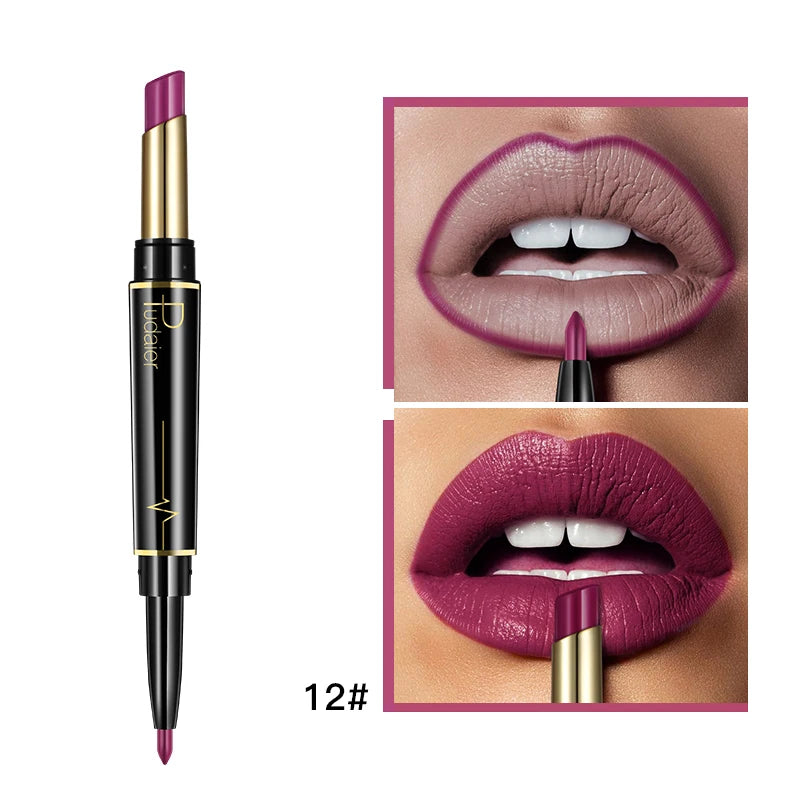 Pudaier 2-in-1 Matte Lipstick & Lip Liner