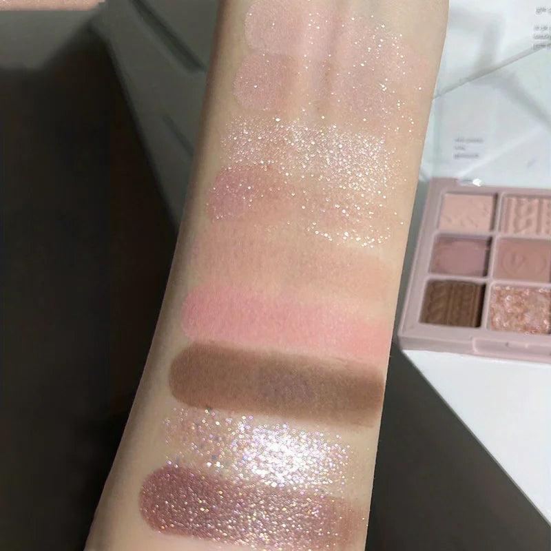 Mini Eyeshadow Palette – 9 Color Pink Brown