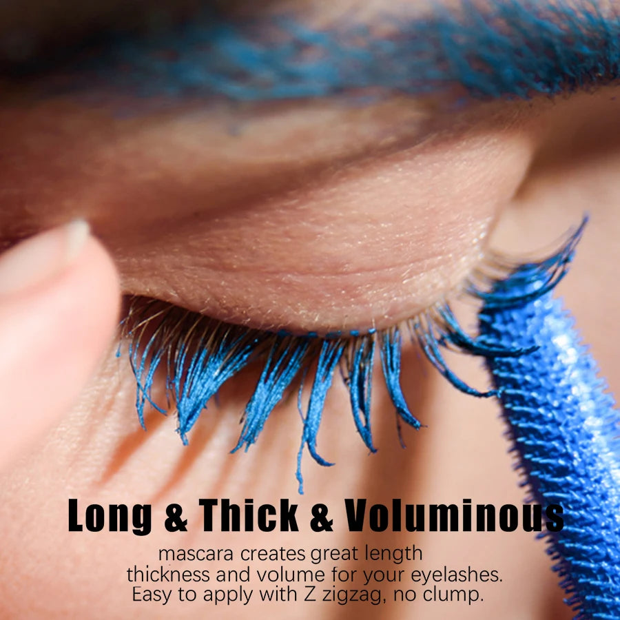 Blue 5D Silk Mascara – Waterproof, Quick-Dry Lash Extension