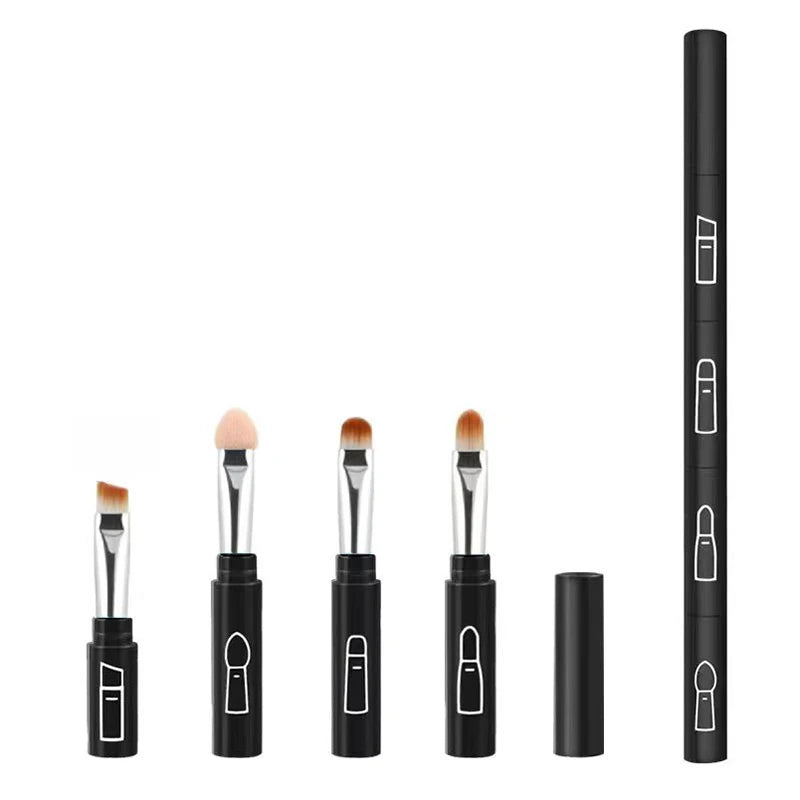 4-in-1 Detachable Makeup Brush Set – Travel Brushes