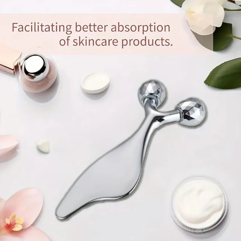 2-in-1 3D Facial Massager & Gua Sha Roller