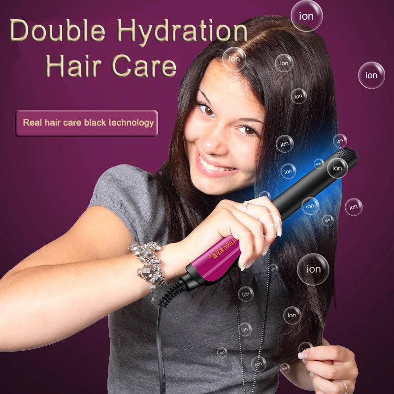 2-in-1 Hair Straightener & Curler – Wet/Dry Styling Tool