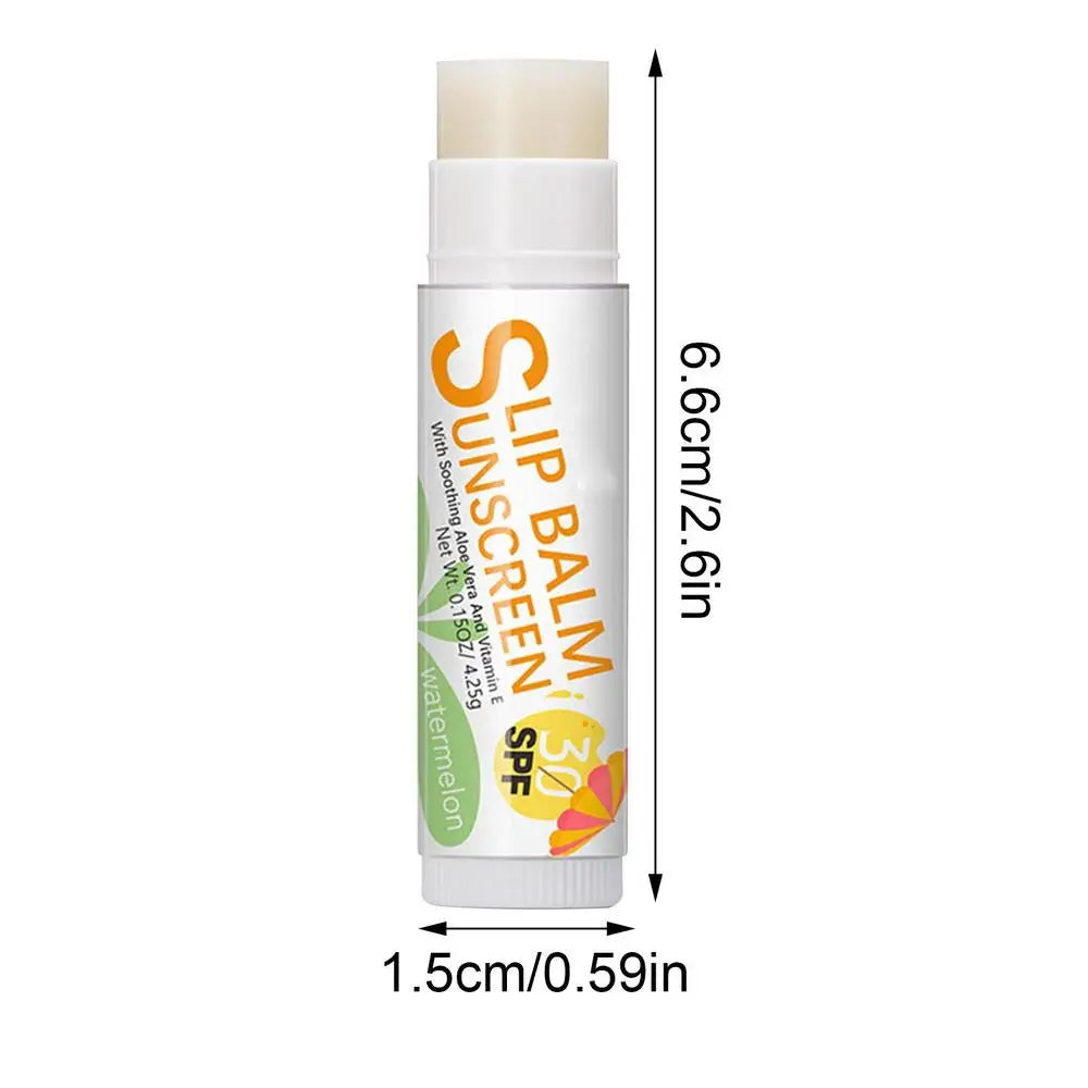 Natural Lip Balm SPF 30 – Moisturizing Fruit Flavor Sticks