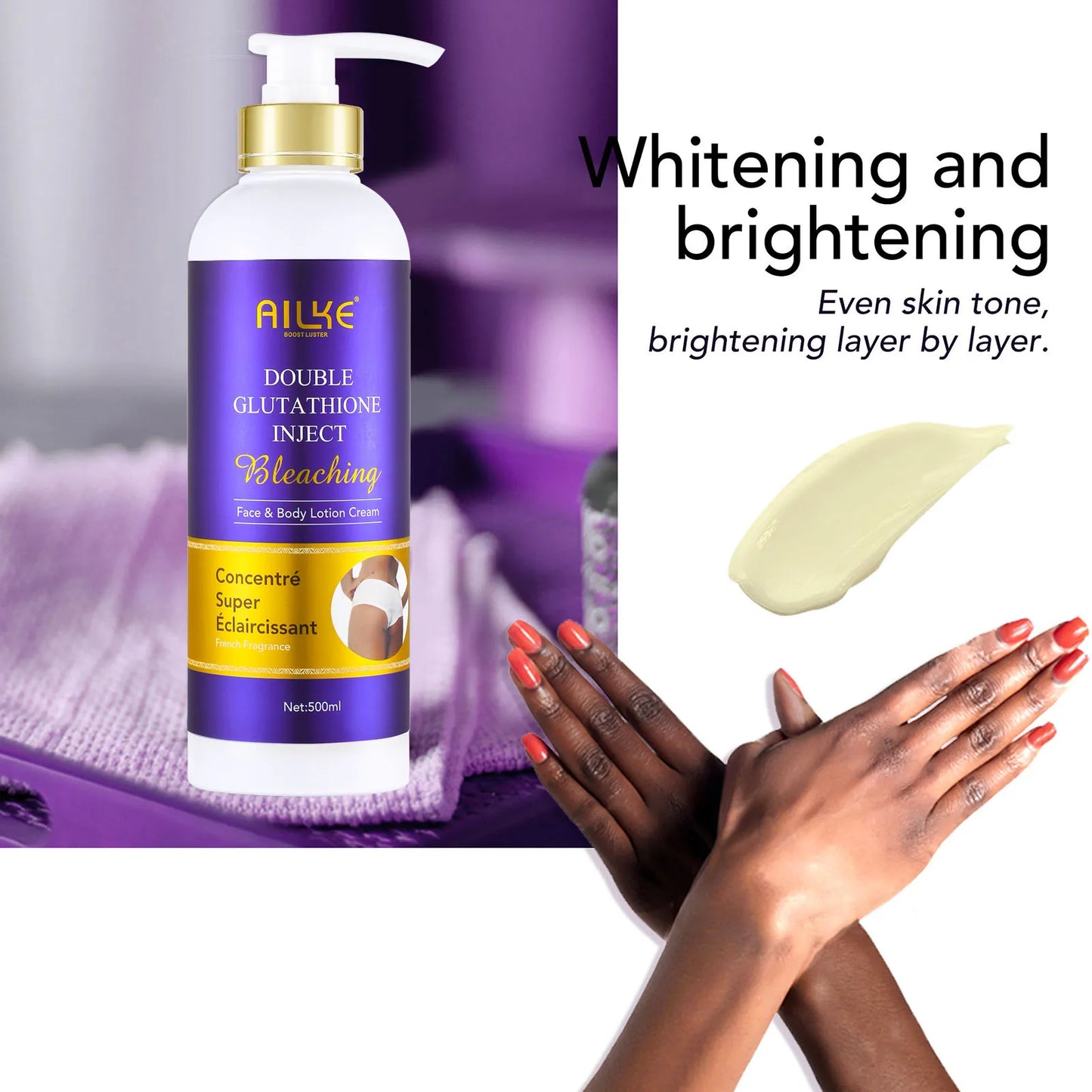 AILKE Glutathione 5-in-1 Skincare Kit – Lotion, Serum & Soap