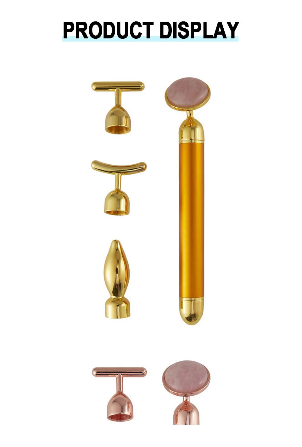 24K Gold Vibrating Face Roller