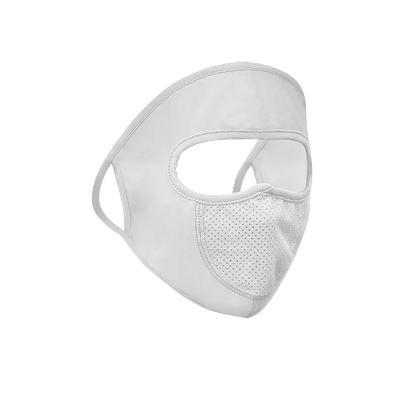 Ice Silk Sunscreen Mask Outdoor Sports Anti-UV Face Mask Cycling Breathable Anti-dust Face Cover Women Girls Hanging Ear Mask