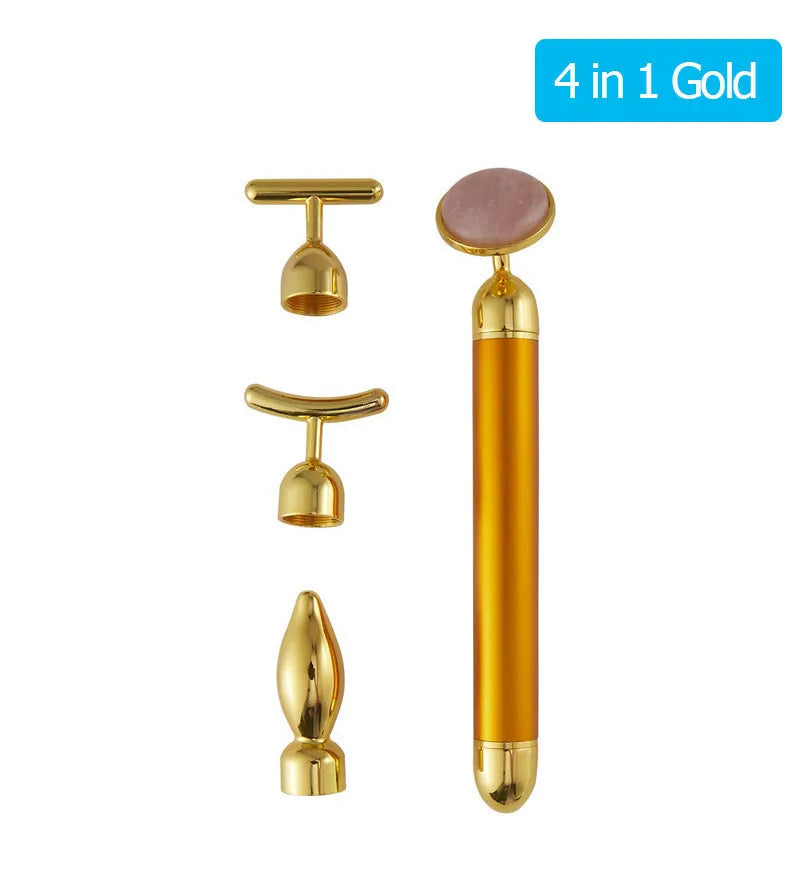 24K Gold Vibrating Face Roller