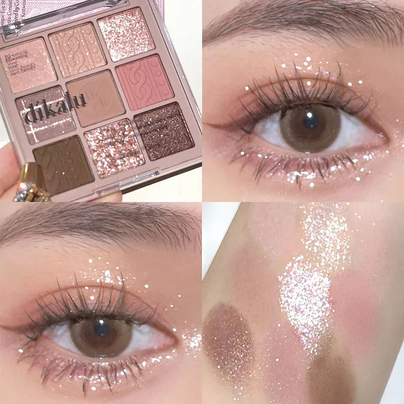 Mini Eyeshadow Palette – 9 Color Pink Brown