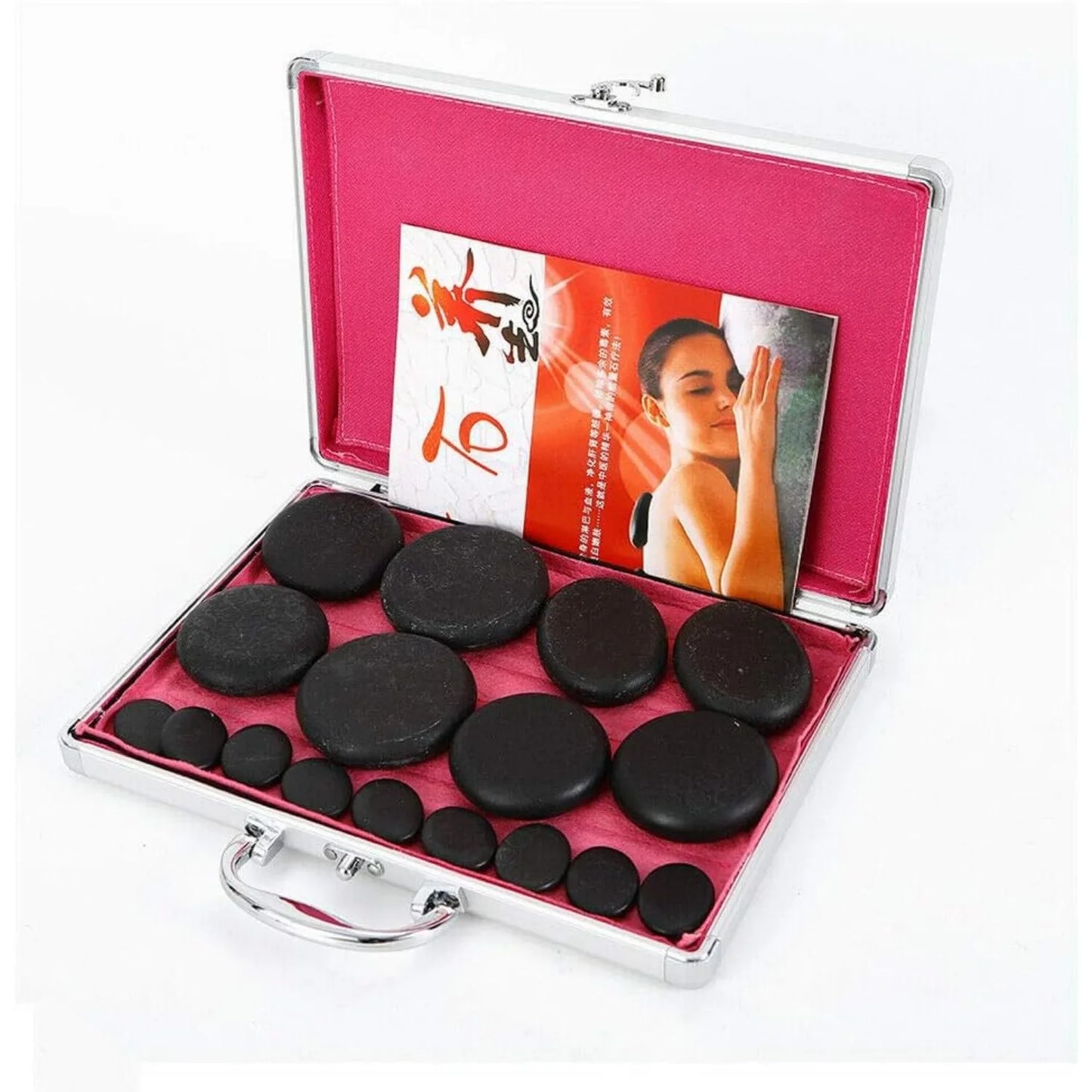 Hot Stone Massage Kit (16pcs) – Volcanic Lava Spa Stones