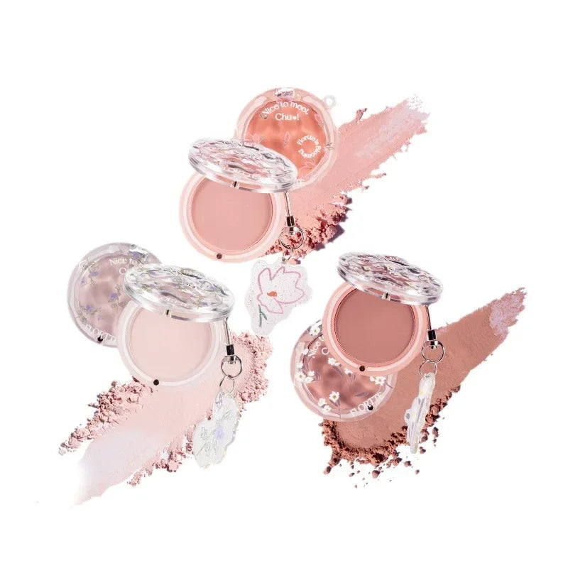 FLORTTE 4-Color Blush Palette – Matte & Cream Cheek Shades