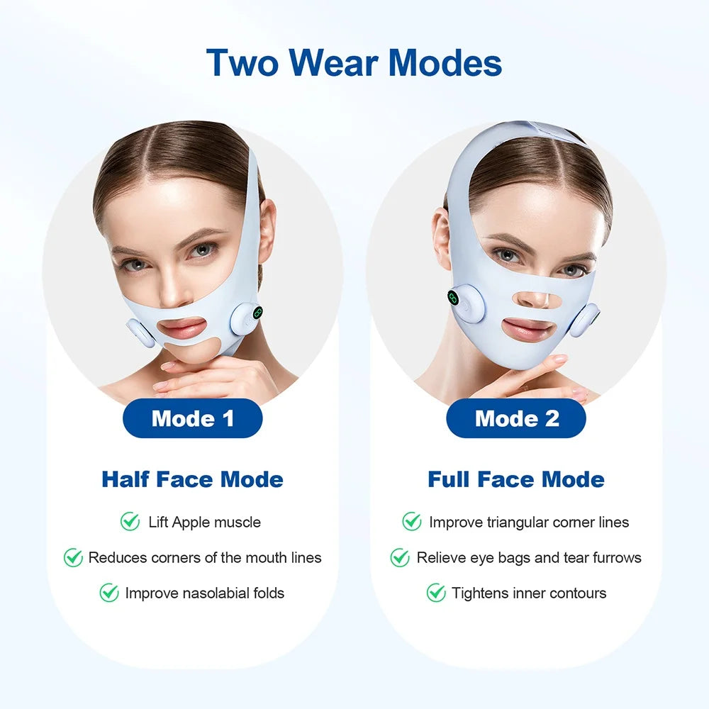 Face Lifting Beauty Machine EMS Chin Cheek Slimming Strap Skincare Facial Shaping Massager Double Chin Removal V Line Lift Belt