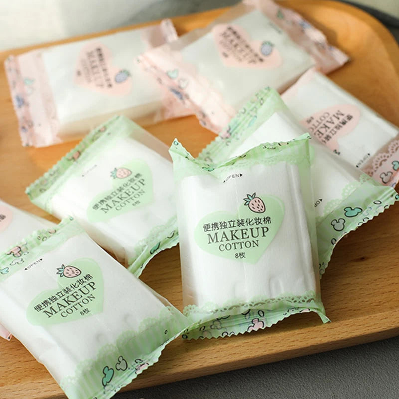 64PCS Makeup Remover Cotton Pads – Disposable Pack