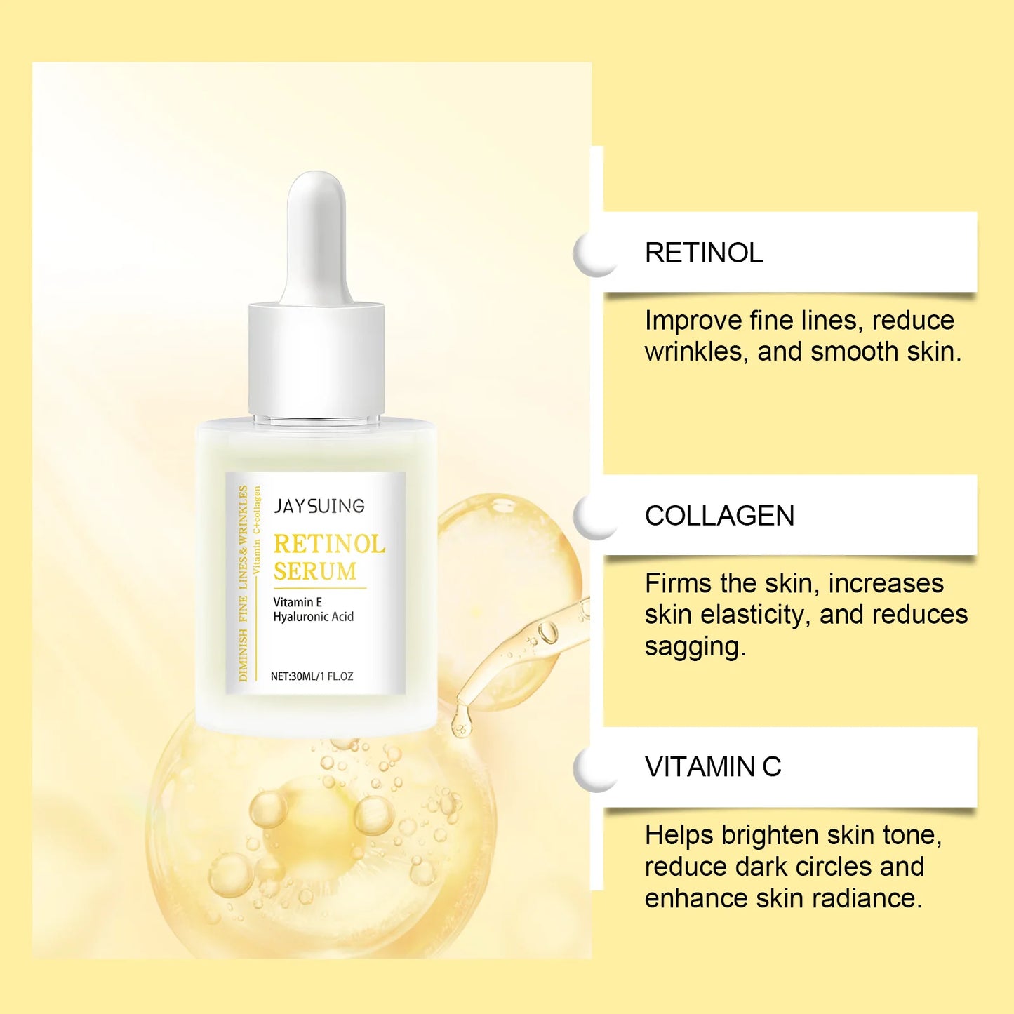Retinol Eye Serum – Collagen & Hyaluronic Acid Anti-Puffiness