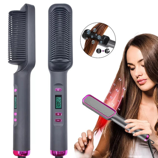 Electric Hot Comb – Ionic Straightening Brush, Anti-Scald