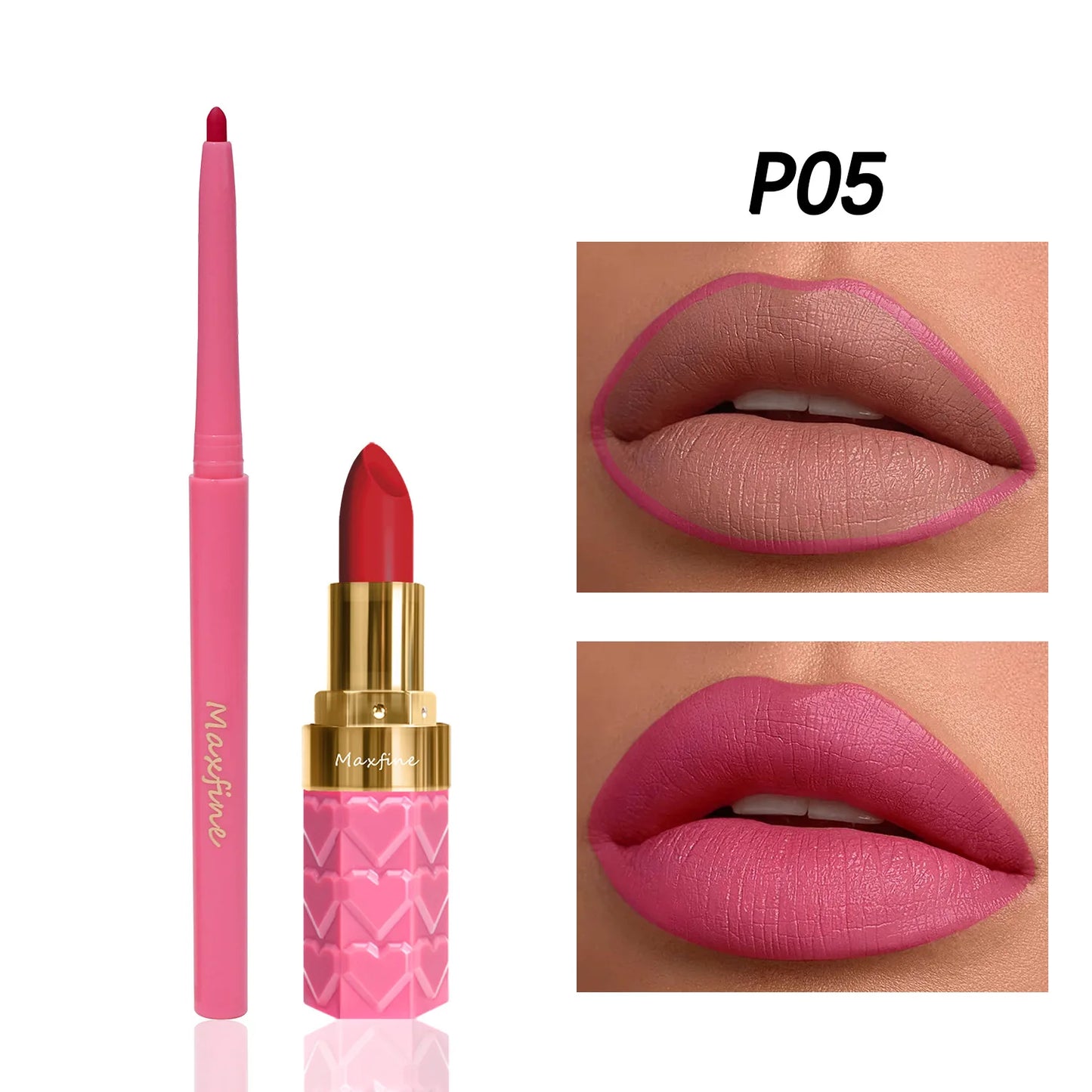 Velvet Matte Lip Liner Set – Waterproof Lipstick