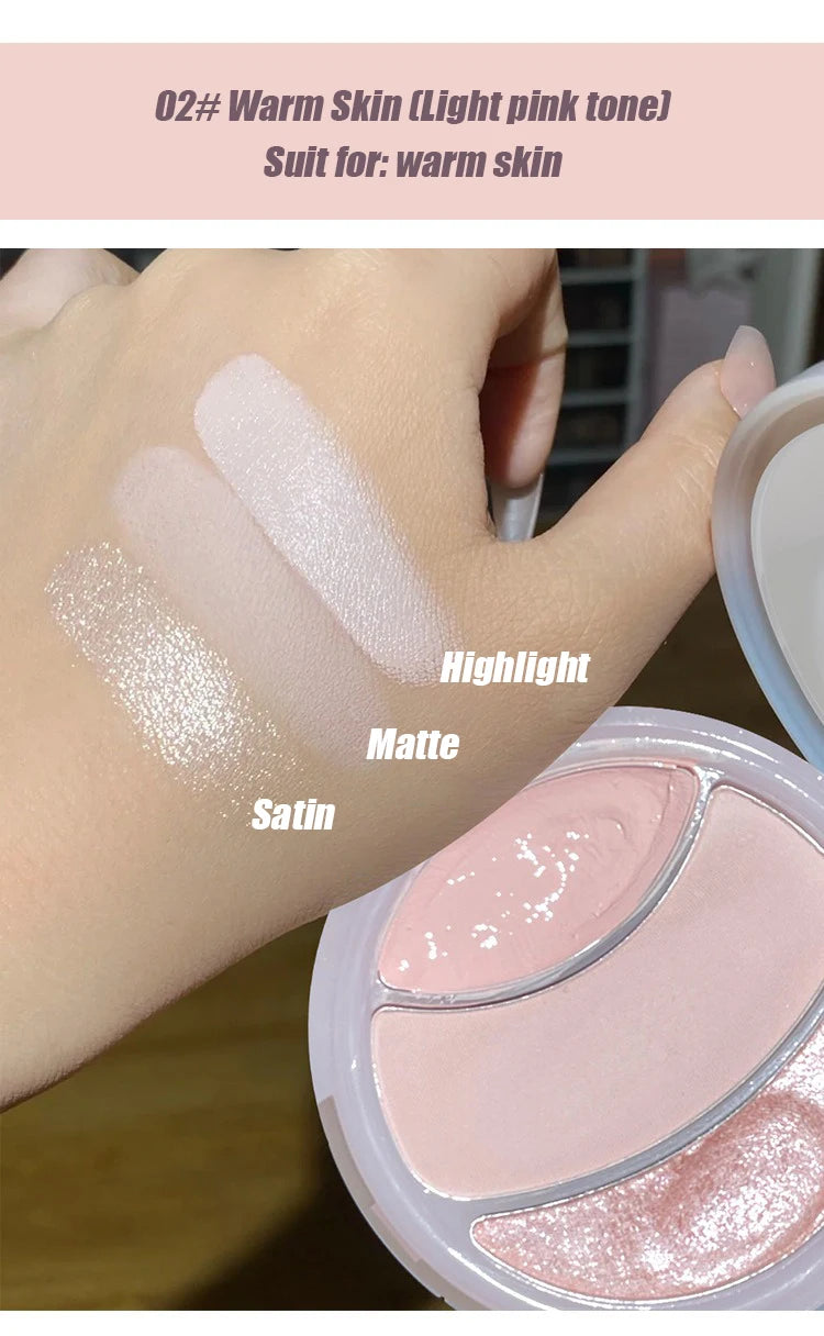 3-Color Highlighter Palette