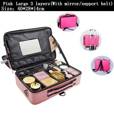 Large Cosmetic Makeup Bag – Travel Storage Case