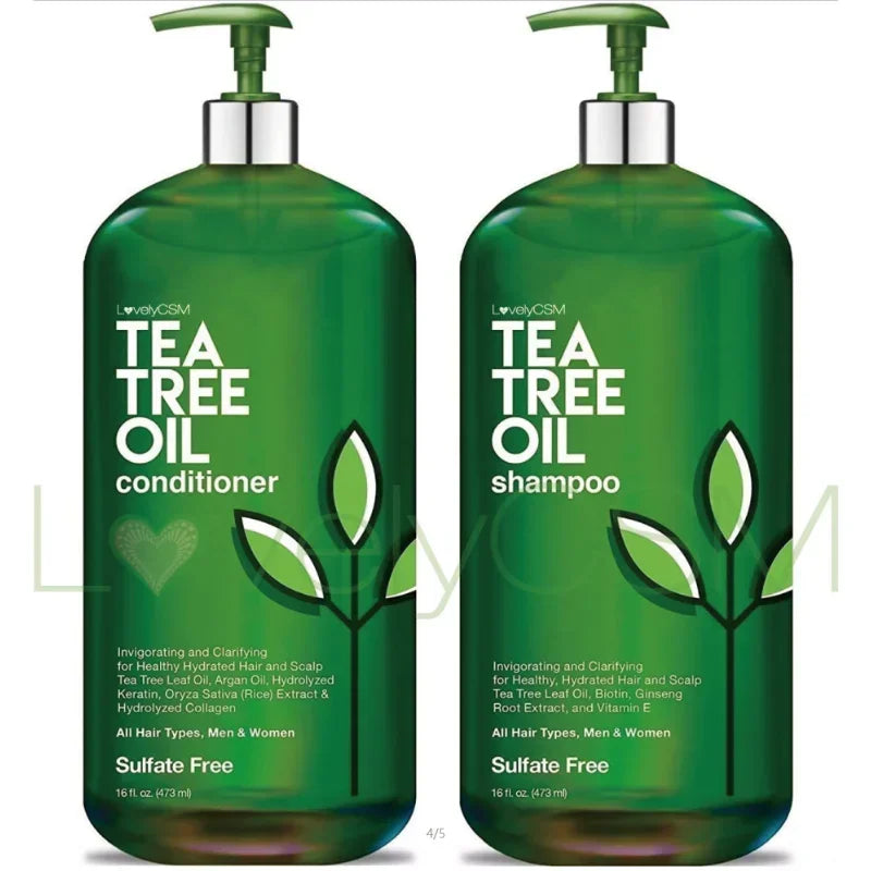 Tea Tree & Argan Oil Shampoo & Conditioner – 473ml Set