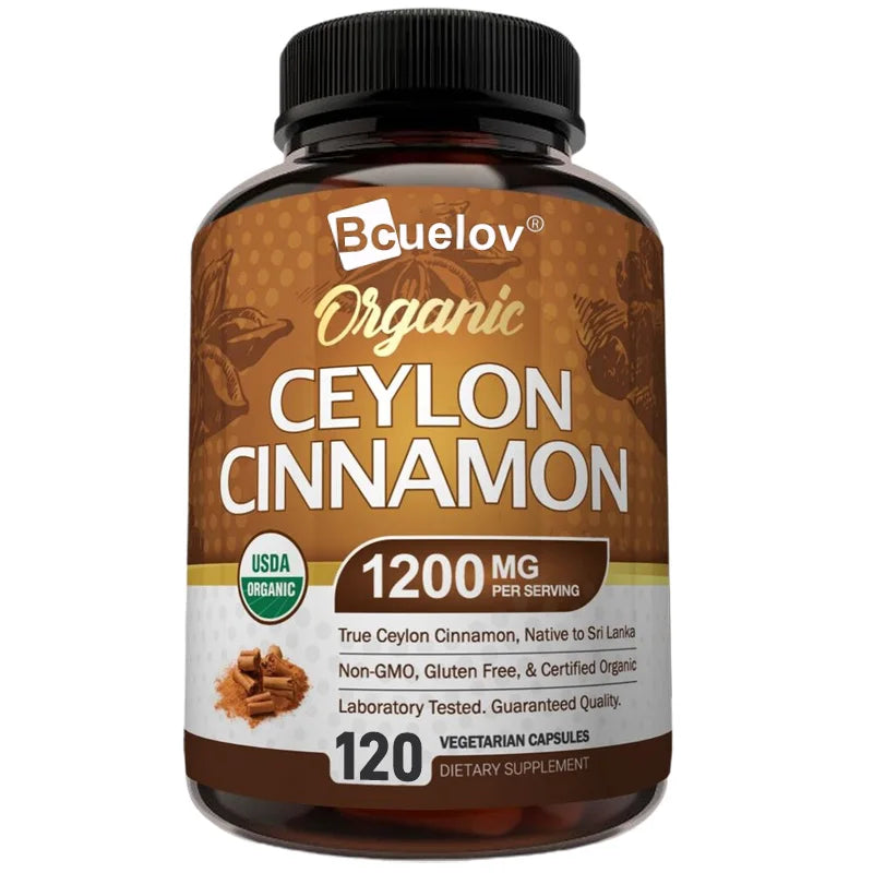 Organic Ceylon Cinnamon 1200mg – Blood Sugar & Heart Health Support