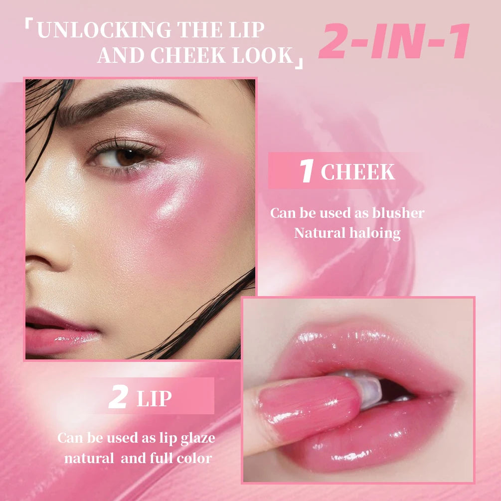 QIBEST 3-in-1 Lipstick – Color Changing Blush & Tint