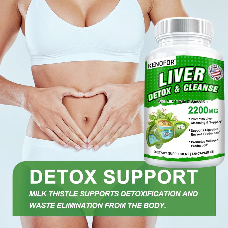 Fatty Liver Cleanse Supplement – Milk Thistle, Turmeric & Dandelion