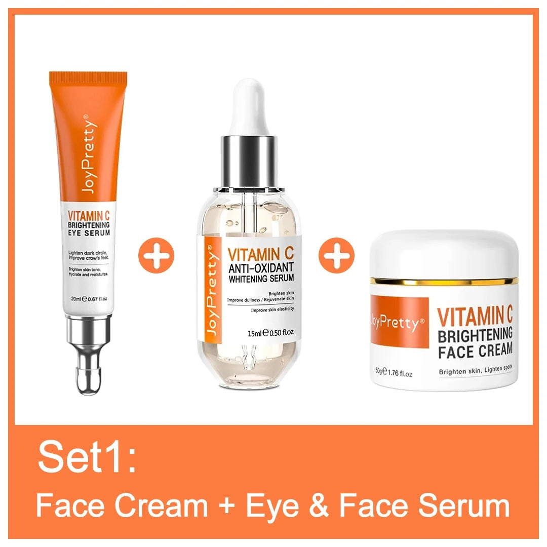 JoyPretty Vitamin C Skincare Kit – 5pcs Whitening & Moisturizing Set