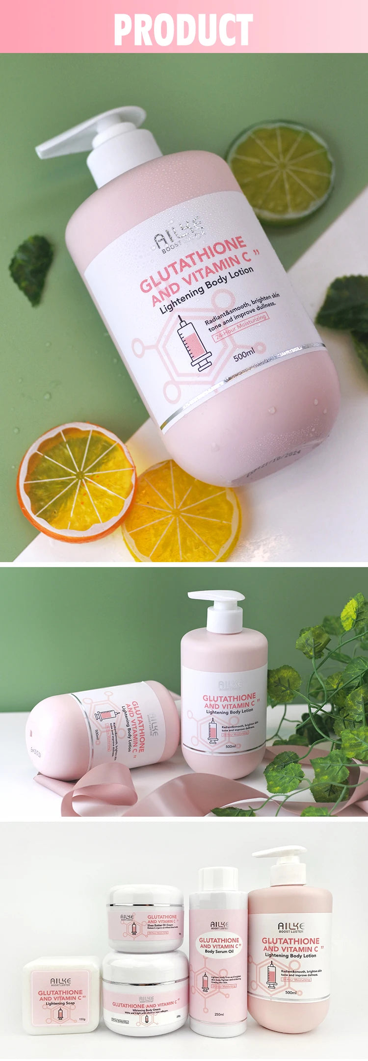 AILKE Vitamin C & Glutathione Body Lotion – Brightening Care