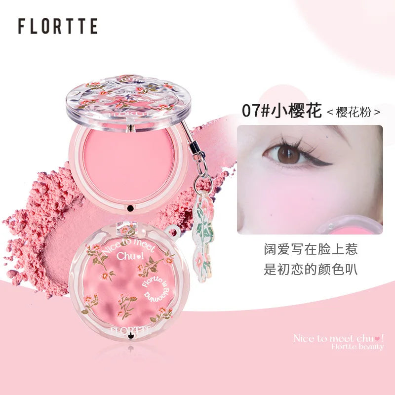 FLORTTE Make Up Blush Palette Korean Cosmetics First Kiss Blusher Long Lasting Fine Natural Highlighting Blushes