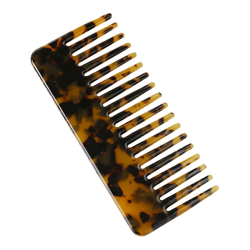 Wide Large Tooth Pocket Hair Comb Cellulose Acetate Detangling Hairbrush Tortoise for Shell Anti-static Hairdressing Dropship