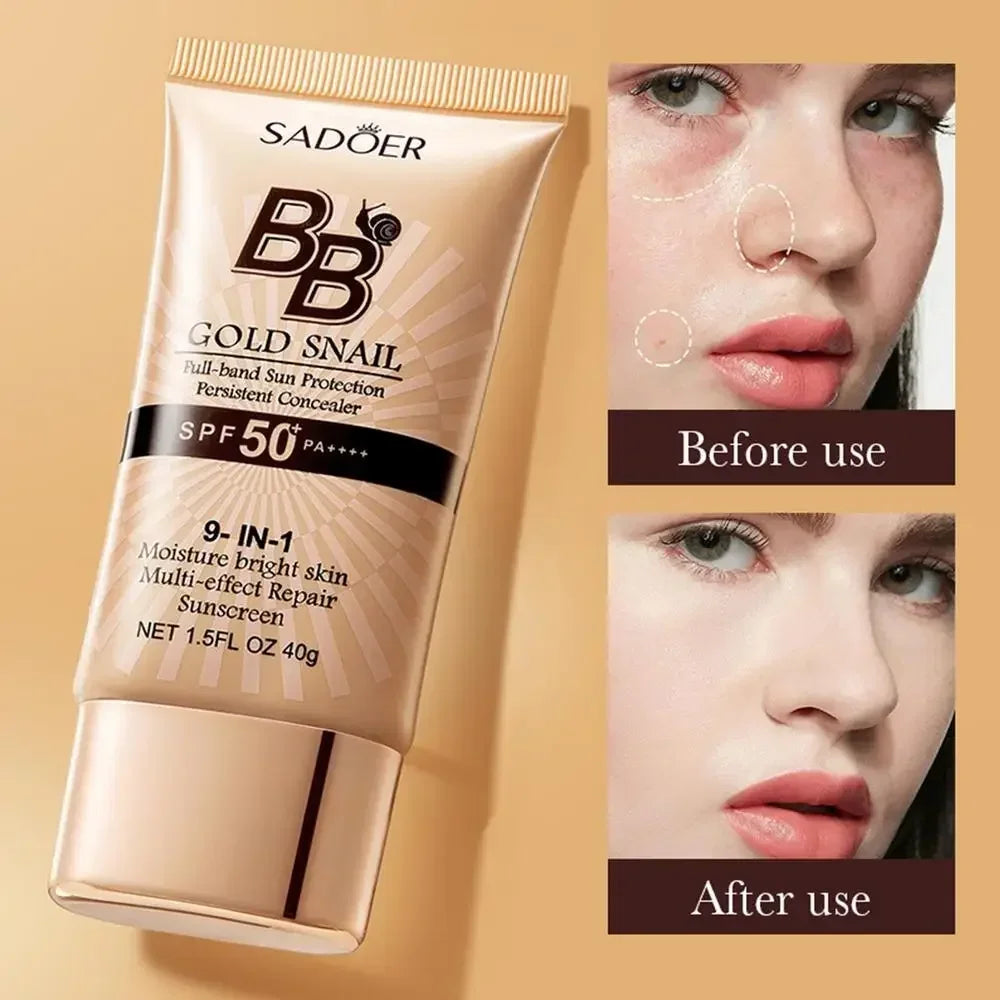 Gold Snail BB Cream SPF50+ – Whitening Sunscreen Foundation