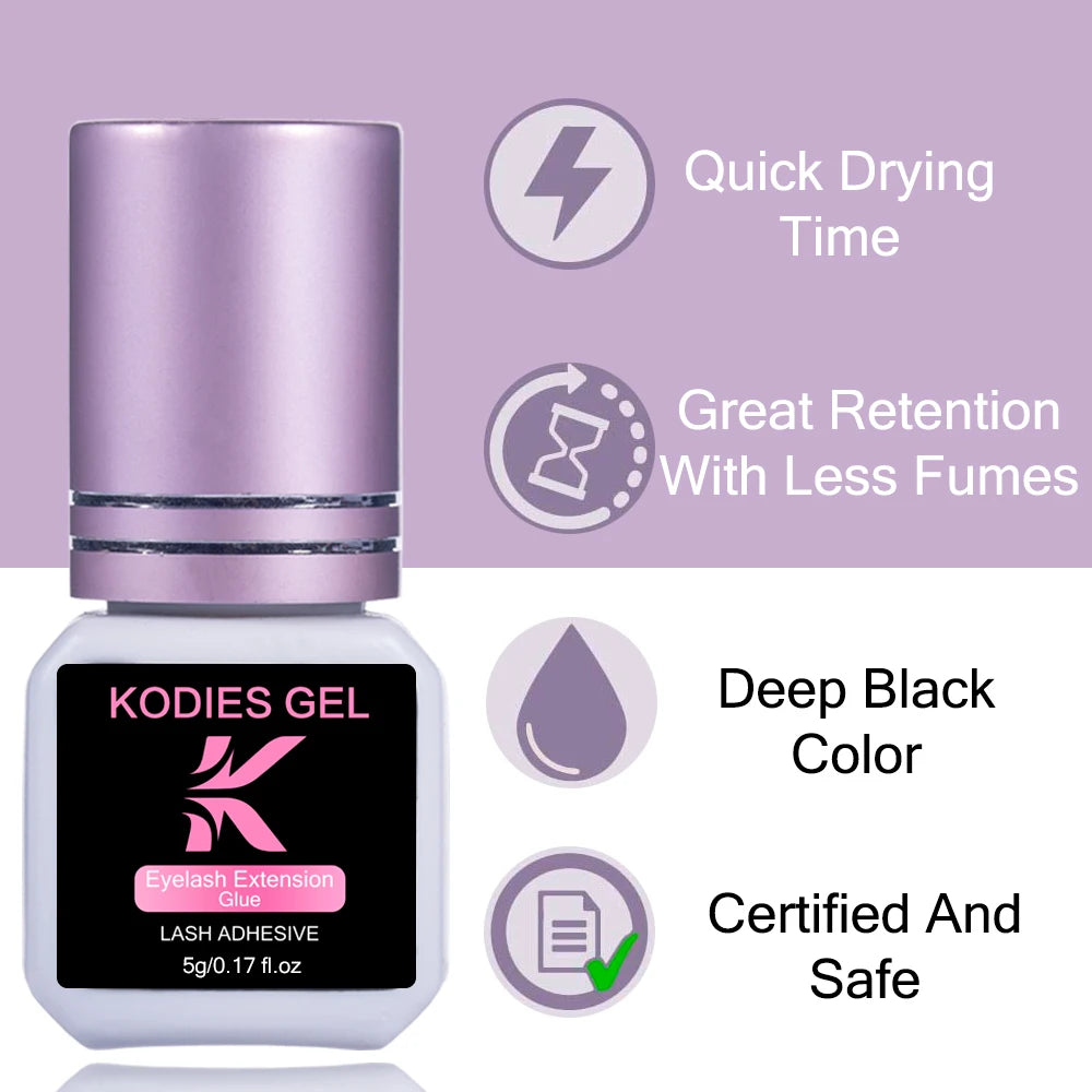 Kodies Gel Eyelash Glue – Extra Strong, Fast Dry