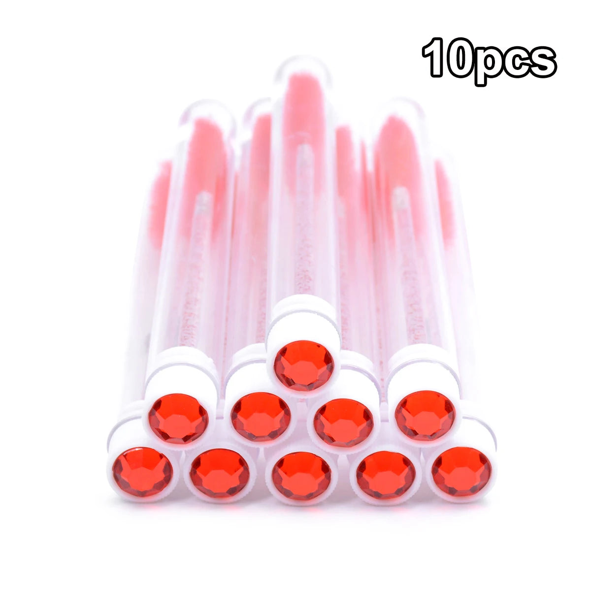 10PCS Diamond Eyelash Brushes – Spoolies & Wands