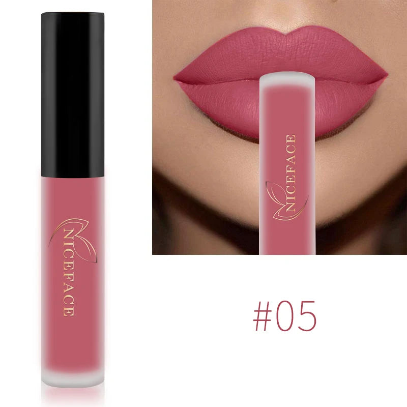 Niceface Lip Gloss – Waterproof Matte Liquid Lipstick