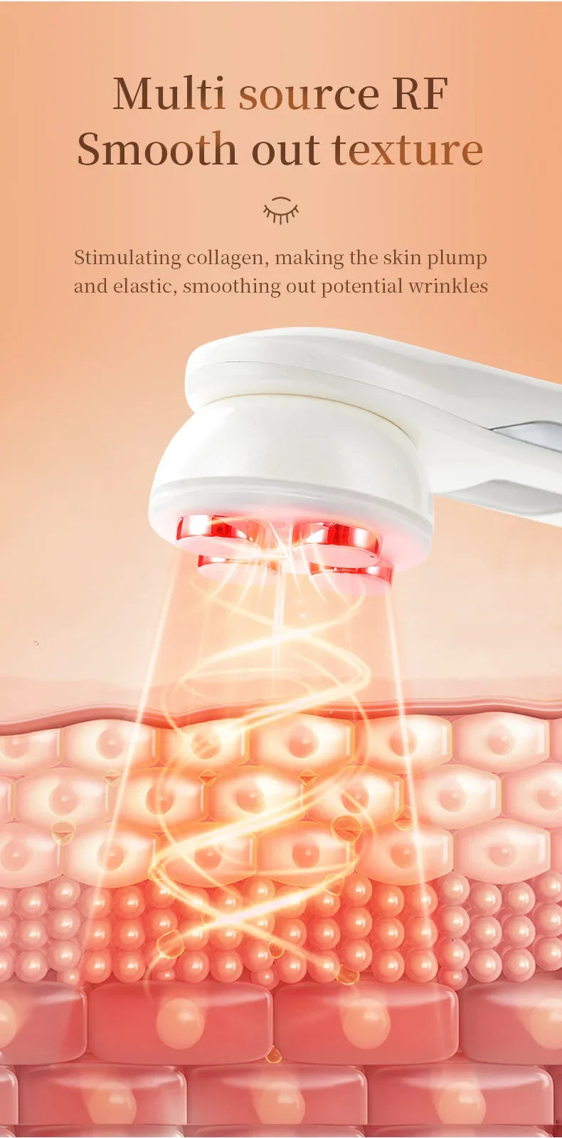 Facial Beauty Device EMS Microcurrent Introduction Facial Massager for Lifting and Firming Photon Skin Rejuvenation Anti-Wrinkle
