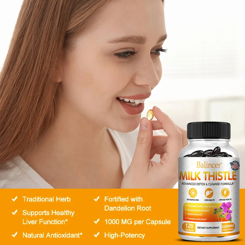 Milk Thistle Extract 6200mg – Liver Detox & Antioxidant Support