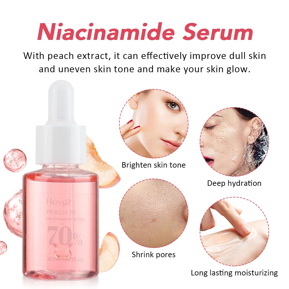 Niacinamide Facial Serum Hyaluronic Acid Vitamin B12 deep hydration Pore Minimizer for Face Brightening Glowing Skin Essenece